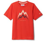 Columbia - Kid's Tech Trail Utility S/S Graphic Crew - Funktionsshirt, Gr. 158 XL, rot (SuperSonic/Energetic)