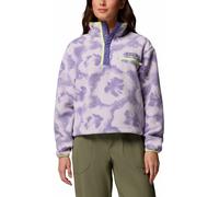 Columbia - Kurz geschnittenes Fleece mit halbhohem Kragen - Helvetia II Printed Cropped Half Snap Stormwatch Sprayflower für Damen - Größe XL - Violett XL