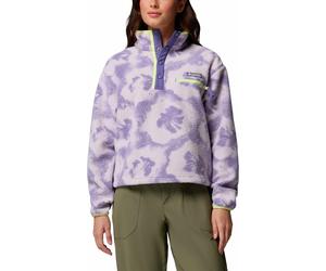 Columbia - Kurz geschnittenes Fleece mit halbhohem Kragen - Helvetia II Printed Cropped Half Snap Stormwatch Sprayflower für Damen - Größe M - Violett M
