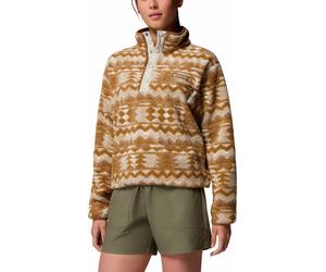 Columbia - Kurzer Fleece-Pullover mit halbhohem Kragen - Damen / Frau - Helvetia II Printed Cropped Half Snap Delta Retrotree - Helvetia Beige M