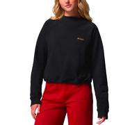 Columbia - Kurzes Sweatshirt aus Baumwolle - High Cascades Crop French Terry LS Black für Damen aus Baumwolle - Größe L - schwarz schwarz L