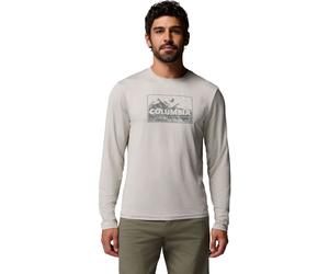 Columbia Men’s Parsons Point Long Sleeve Graphic Technical T-shirt dark stone heather framed peakscape (278) S