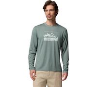 Columbia Men’s Parsons Point Long Sleeve Graphic Technical T-shirt sedona sage heather framed peakscape (342) XL