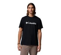 Columbia Men's Basic Logo Tee Short Sleeve T-Shirt, Black/Gem Columbia, XS