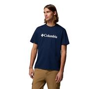 Columbia Men's Basic Logo Tee Short Sleeve T-Shirt, Collegiate Navy/Gem Columbia, XS