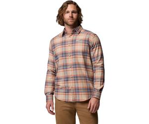 Columbia Men's Cornell Woods Flannel Long Sleeve Shirt teak brown textured plaid (235) XXL