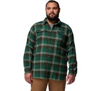 Columbia Men's Flare Gun Stretch Flannel Rain Forest Trails Edge Plaid M