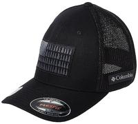 Columbia Men's Mesh Tree Flag Ball Cap, Black, Large/X-Large