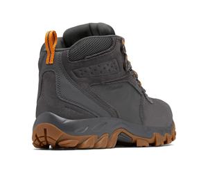 Columbia Men's Newton Ridge Plus II Suede Waterproof Hiking Boot dark grey, gold amber (091) 11.5