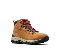 Columbia Men's Newton Ridge Plus II Suede Waterproof Hiking Boot, Elk/Mountain Red, 10 Wide