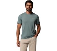 Columbia Men's Parsons Point Back Graphic Technical T-shirt sedona sage heather blocky banner button (342) L