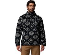 Columbia Men's Rugged Ridge High Pile Half Zip Fleece black checked out, black (014) XXL