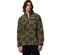 Columbia Men's Rugged Ridge High Pile Half Zip Fleece stone green checked out, greenscape (396) XL