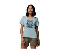 Columbia Parsons Point Short Sleeve Scoop Tee marine light heather, canopy view (482) XS