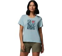 Columbia Parsons Point Short Sleeve Scoop Tee marine light heather, canopy view (482) S