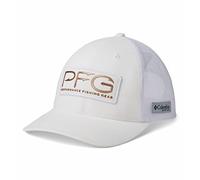 Columbia PFG Damen Ballkappe aus Netzstoff, Weiß/PFG-Haken, Einheitsgröße