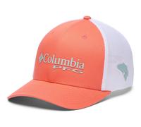 Columbia PFG Logo Mesh Ball Cap melonade, white, redfish (853) S/M