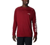 Columbia PFG Terminal Tackle Langarm-Shirt für Herren, Beet/weißes Logo, Mittel