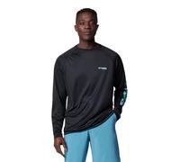 Columbia Herren PFG Terminal Tackle Long Sleeve Shirt Langarm, Schwarz/Gulf Stream Logo, 3X Hoch