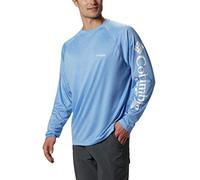 Columbia PFG Terminal Tackle Langarm-Shirt für Herren, Weißes Kappe/weißes Logo, Klein