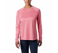 Columbia PFG Tidal Tee™ II Langarmshirt für Damen, Lollipop/weißes Logo, Größe XS