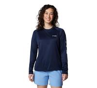 Columbia PFG Tidal Tee II Sonnenschutz-Langarmshirt für Damen, Collegiate Navy/White Logo, Größe L