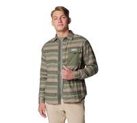 Columbia PFG Uncharted Over Shirt für Herren, Smokey Sage Lunar Stripe, Mittel