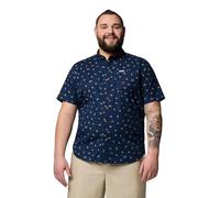 Columbia Rapid Rivers Herren-Shirt, Bedruckt, kurzärmelig, Collegiate Navy Deserted, 2X