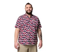 Columbia Rapid Rivers Herren-Shirt, Bedruckt, kurzärmelig, Collegiate Navy Vined, Klein