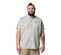 Columbia Rapid Rivers Herren-Shirt, bedruckt, kurzärmelig, Ripple Blue Vined, Klein