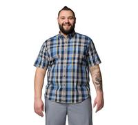 Columbia Rapid Rivers II Kurzarm-T-Shirt für Wanderungen, Blickdicht für Herren, Collegiate Marineblau Multi Tartan, XL