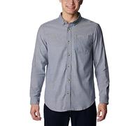 Columbia Rapid Rivers II Langarmhemd für Herren, Grau (Dark Mountain Oxford), Größe XL (Standardgröße)