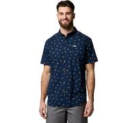 Columbia Rapid Rivers Printed Herren Hemden blau Größe S Lifestyle Hautfreundlich