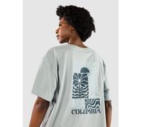 Columbia Rolling Bend Graphic Oversized T-Shirt crushed blue / flrl grve Damen Gr. S