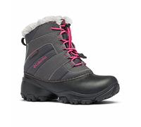 Columbia Rope Tow 3 Waterproof wasserdichte Winterstiefel für Kinder, Grau (Dark Grey x Haute Pink), 25 EU