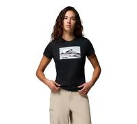 Columbia Women's Ruby Springs Graphic Fitted Technical T-shirt black moonlit hillscape (013) S