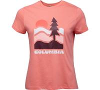 Columbia RUBY SPRINGS GRAPHIC FITTED SS Damen T-Shirt, lachsfarben, größe S
