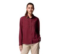Columbia Silver Ridge Utility-Wandershirt für Damen, langärmelig, Weinrot, Größe XL