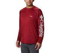 Columbia Sportswear Herren Terminal Tackle Langarmhemd (groß), Beet/White Logo, 3X