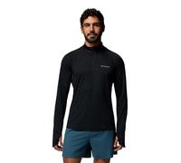 Columbia Stealth Spring Herren-T-Shirt, langärmelig, halber Reißverschluss, Schwarz, Größe S
