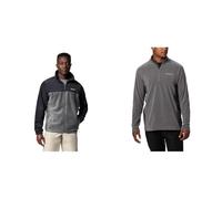 Columbia Steens Mountain Full Zip 2.0 Fleecejacke Mit Durchgehendem Reißverschluss für Herren & Klamath Range II Half Zip Fleece Pullover für Herren, City Grey, Shark