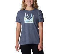 Columbia Sun Trek SS Graphic Tee Funktionsshirt Kurzarm für Damen, Nocturnal, Arboreal Swirl Graphic