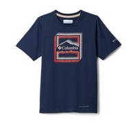 Columbia Tech Trail™ Utility Graphic Crew Kurzarm-t-shirt 10-11 Jahre Collegiate Navy / Dotty Landscape