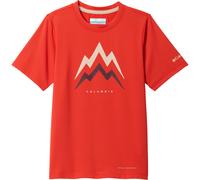 Columbia - Kid's Tech Trail Utility S/S Graphic Crew - Funktionsshirt, Gr. 152 L, rot (SuperSonic/Energetic)