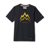 Columbia Tech Trail Utility-T-Shirt für Jugendliche, kurzärmlig, technisch, kurzärmelig, Schwarz/Energetic, Größe XL