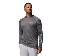 Columbia Terminal Tackkle-Kapuzenpullover für Herren, Black Heather/Gulf Stream Logo, Large