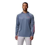 Columbia Terminal Tackle Big & Tall Hoodie für Herren, Carbon Heather/Red Spark Logo, Medium