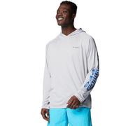 Columbia Terminal Tackle Big & Tall Hoodie für Herren, Cool Grey Heather/Vivid Blue Logo, Medium