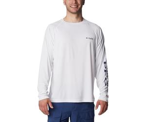 Columbia Terminal Tackle Langarm-Angelshirt für Herren, Weiß/Nightshade Logo, Größe XXL, Weißes Nachtschatten-Logo, XX-Large
