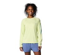 Columbia Tidal Tee II Langarmshirt für Damen, Frühlingsgelb/Golfstream-Logo, Groß